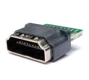 HDMI Receptacle w/1.5mm P.C.B. Connectors