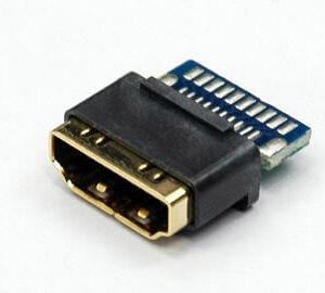 HDMI Receptacle w/1.27mm P.C.B. Connectors