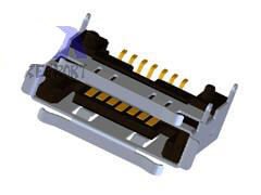 eSATA 7pin Plug R/A Reverse SMT Type